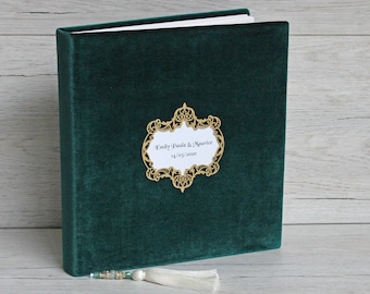 Emerald Green wedding photo album ~ 58 pages