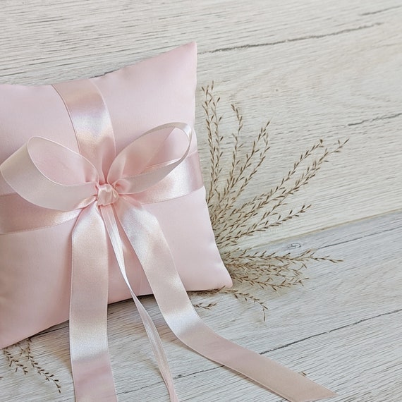 Ring Bearer Pillow Satin Ring Pillow Rose Pink Ring Bearer Cushion Wedding Ring Pillow for Ceremony Etsy
