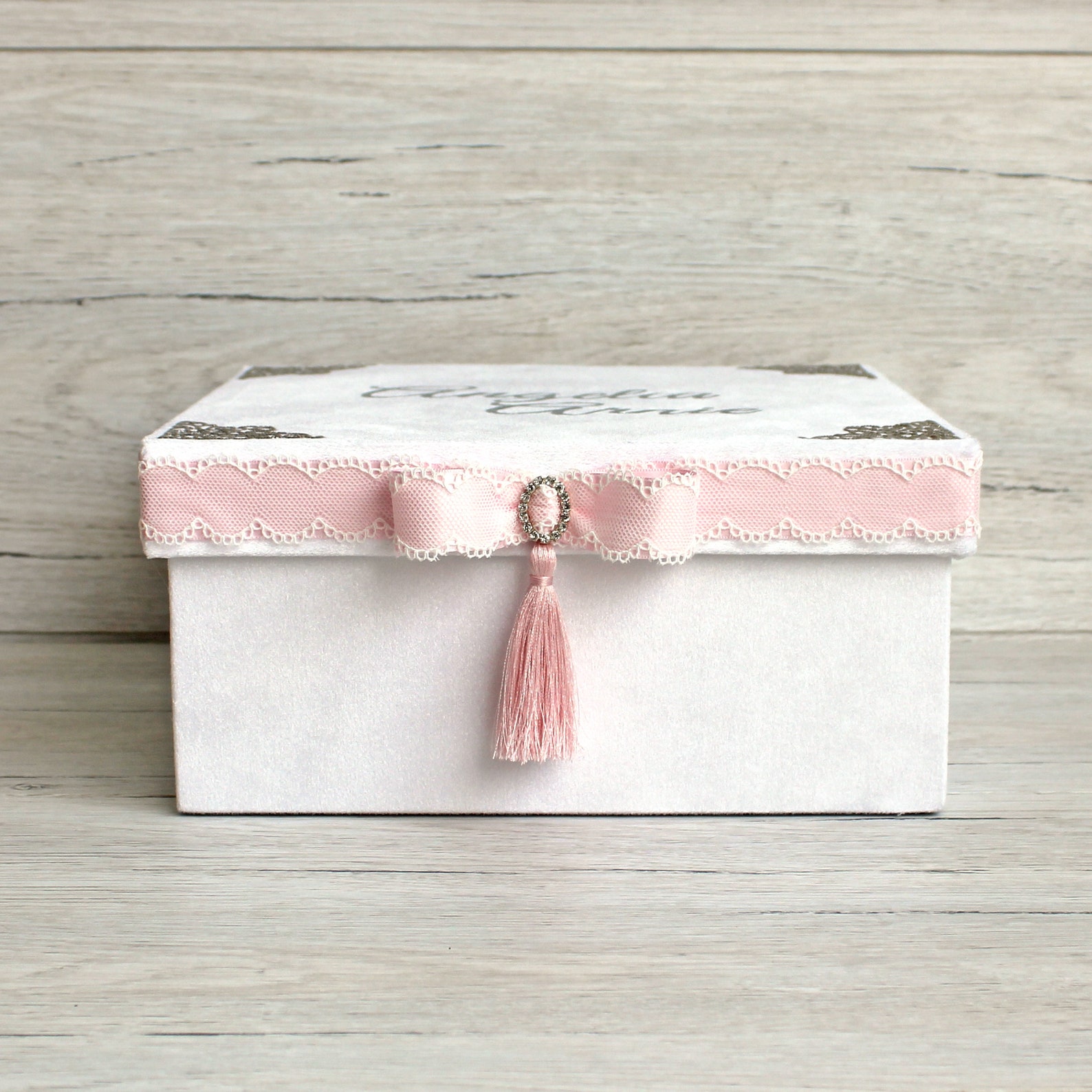 White Velvet Money Box Wedding Gift Box Bridal Shower Gift Box Etsy