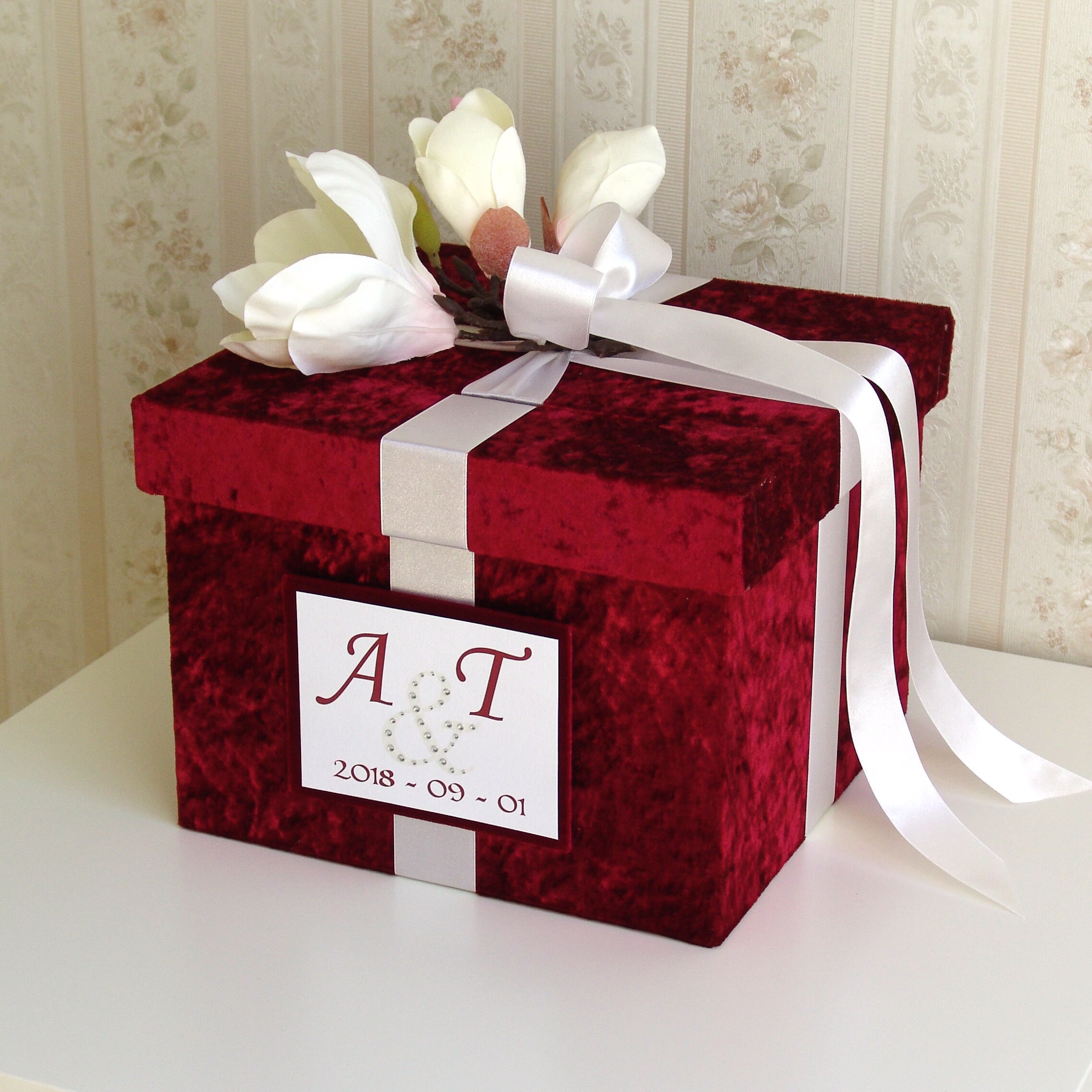 Red Wedding Card Box Wedding Money Box Wedding Keepsake Box Etsy