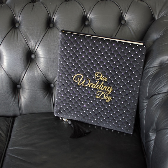 Luxury Leather Wedding Album in Black