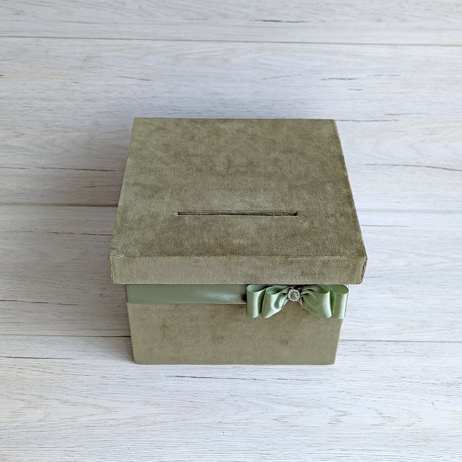 Sage Green Wedding Card Box Velvet Wedding Money Box With Etsy Singapore