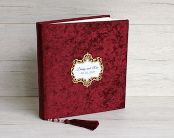 Ruby red wedding photo album ~ 58 pages