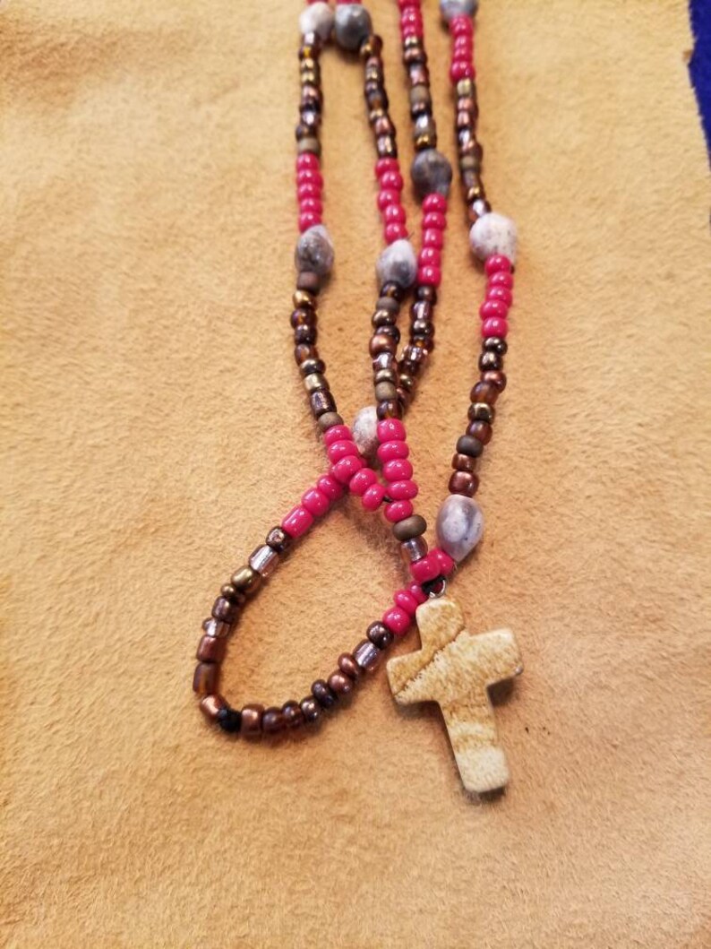 Stone Cross Necklace