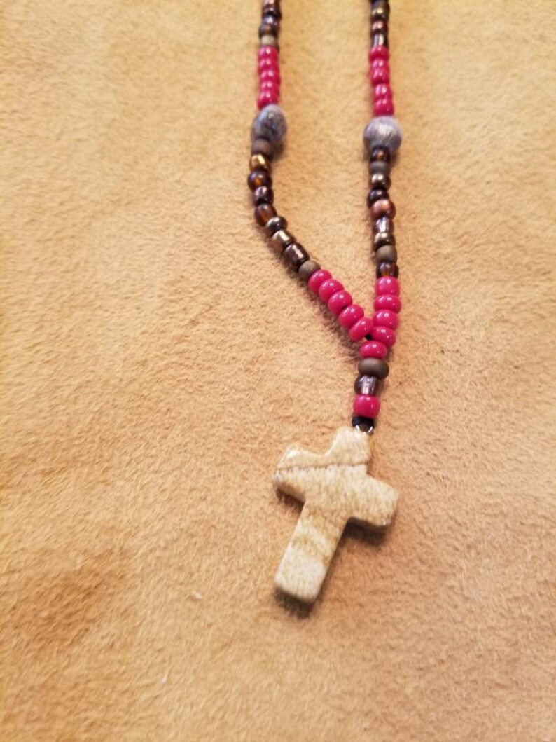 Stone Cross Necklace