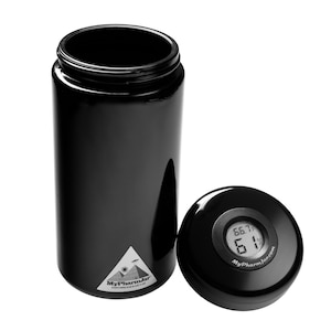 Mypharmjar Miron Glass Curing Jar 1 Liter w/digital humidity/temp sensor (2 pack)