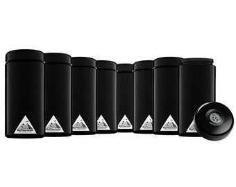 Stash Jar "Elbow Pack" Curing Package w/sensor, 8 x 1 Liter Smell Proof Miron UV Biophotonic Herb Curing Stash jars
