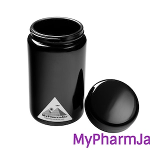Glass Stash Jars - 250 ml and 400 ml combo set - MyPharmJar UV Miron biophotonic smell proof stash curing jars