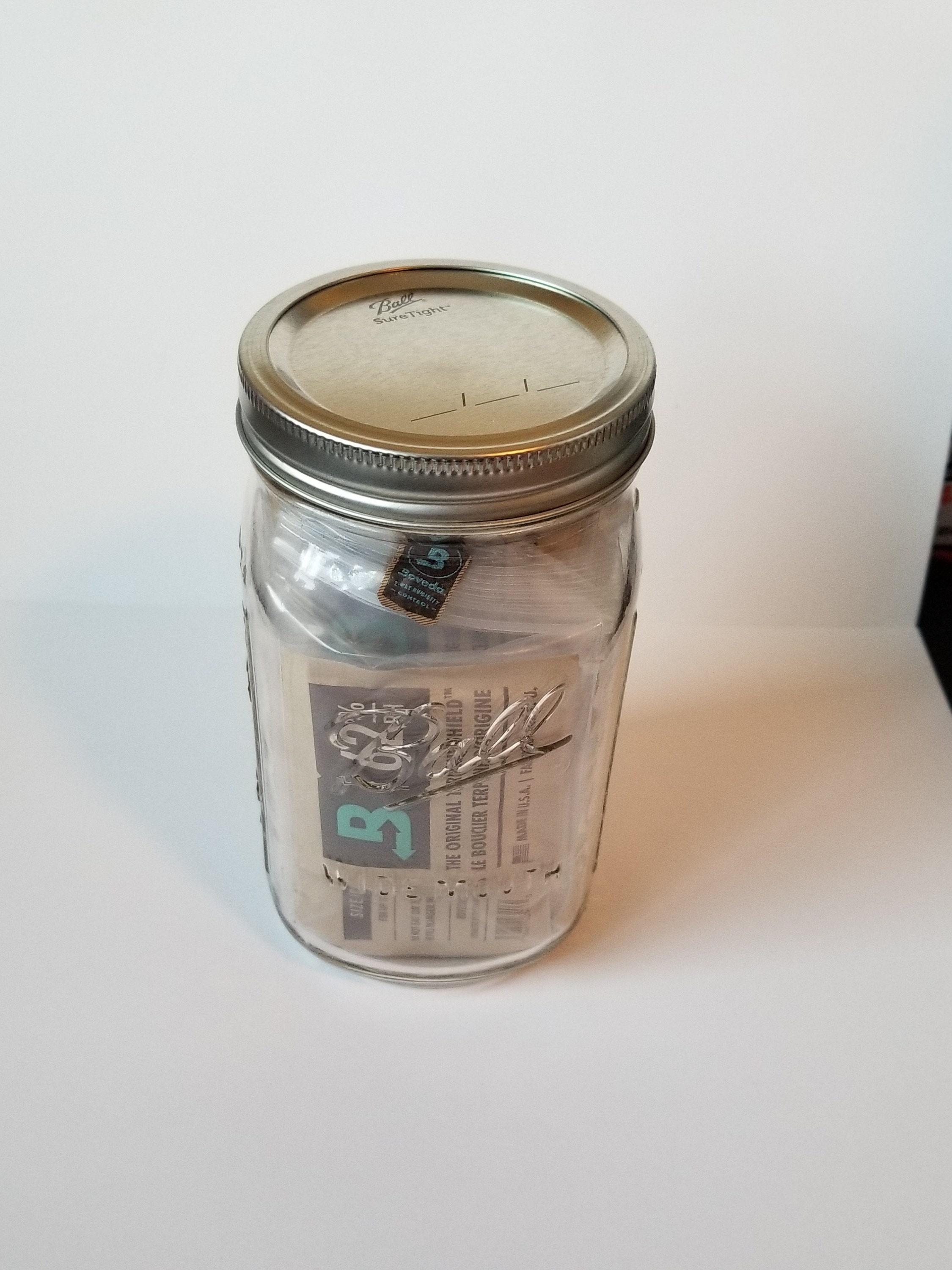 Boveda Ball Mason Jar Combo Boveda 58 8 Gram Humidity Packs 50 Humidity  Packs Includes Ball 32oz Wide Mouth Jar Only From Mypharmjar 