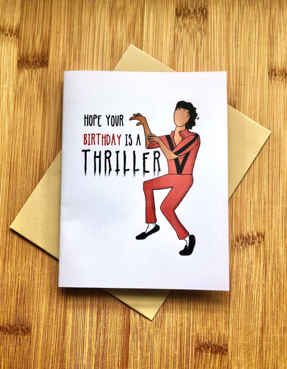 Michael Jackson Birthday Card Thriller Halloween Card MJ | Etsy