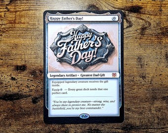mtg parody cards Custom MTG Parody Card: Personalized Father's Day Foil Gift