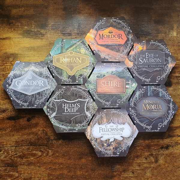 LOTR Bundle - Modular Medal Hexagon - Honeycomb Wall Display