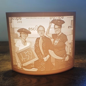 Custom 3D Printed Curved Lithograph Photo, Turn Your Photo into a 3D Print