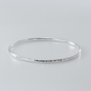Sterling Silver Hammered Bangle
