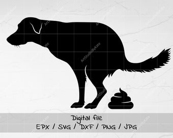 Pooping Dog Svg - Etsy Ireland