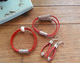Leder Armband Set