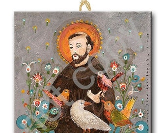 Święty Franciszek, San Francesco, płytki ceramiczne, malarstwo artystyczne, artystyczne