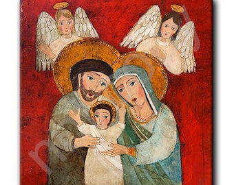 Saint Family Ceramic Tile, Holy Family Art Painting