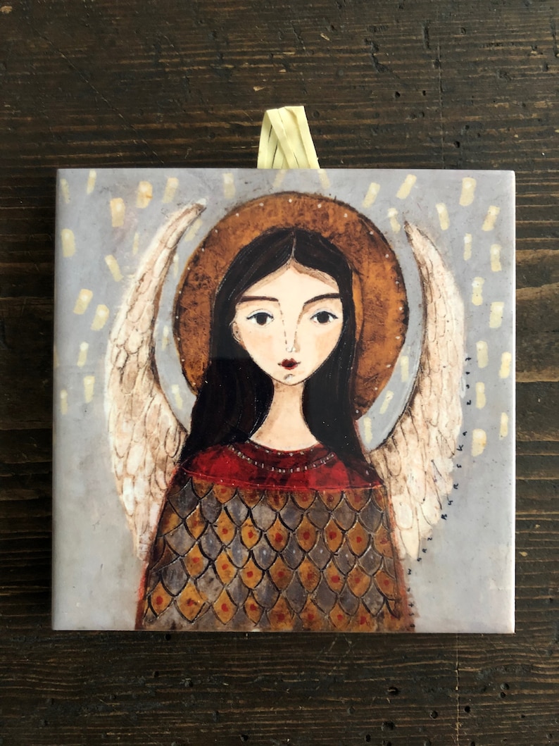 Anioł Twój Przyjaciel, Płytki Ceramiczne, Malarstwo Artystyczne, Obraz