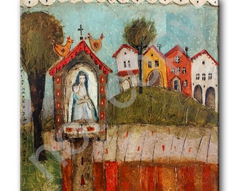 Płytki ceramiczne, mała kaplica, pokój dziecięcy, malarstwo artystyczne, obraz artystyczny