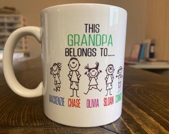 Personalized Coffee/Tea Cup | Grandkids | Grandparents Day Gift | Father's Day | Mother's Day | Gift From The Kids |