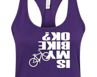 Cycling Funny Shirt: Racerback Tank