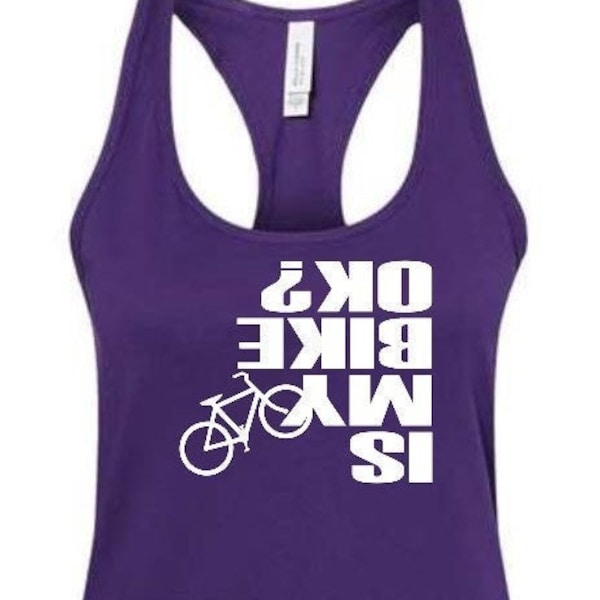 Is My Bike Ok? T-shirt | Racerback | Ragbrai 2024 | Annual Great Bicycle Ride Across Iowa | Bike | Cycling | Sag Wagon | Mississippi RIver