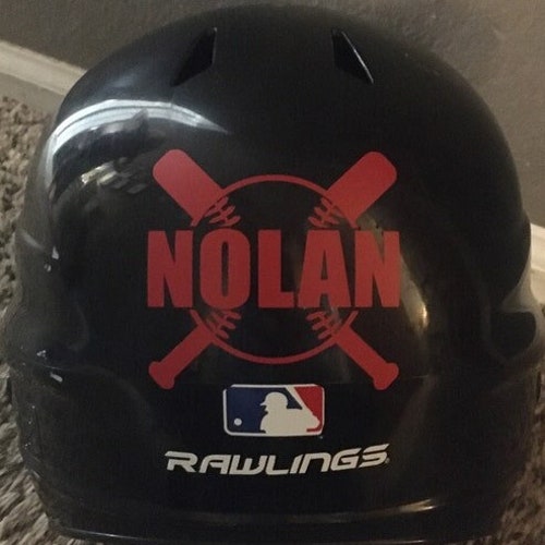 BASEBALL HELMET DECAL Softball Helmet Decal Baseball Name Etsy