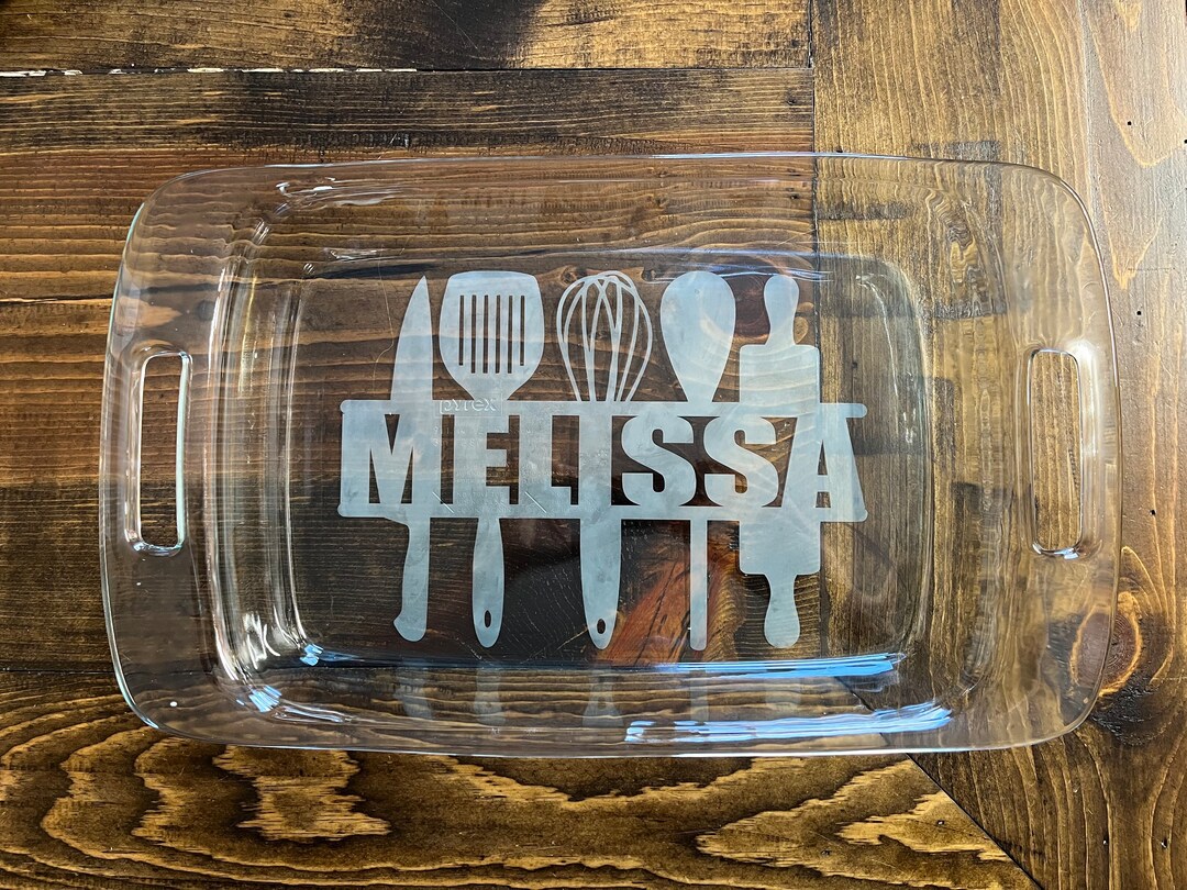 Personalized Etched Glass Baking Dish: Pyrex Casserole - Etsy