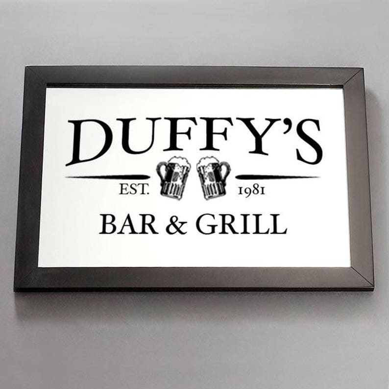 Personalized Bar Mirror 22 X 30 Custom Personalized Bar Mirror 22 X 30 Custom