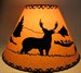 Deer Bear Cowboy Coyote Fish Moose and Rustic Lamp Shades.....Sizes listed by Base Diameter 