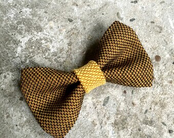 YUMI bow tie-Brown | Yellow