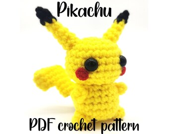Pokémon Pikachu - Padrão PDF - Crochê