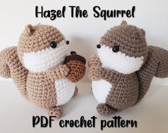 Hazel The Squirrel - PDF Pattern - Crochet