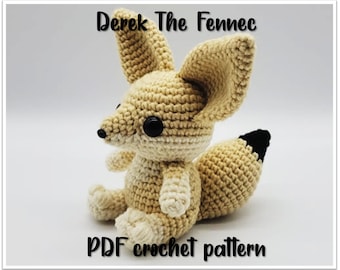 Derek The Fennec - Padrão PDF - Crochê