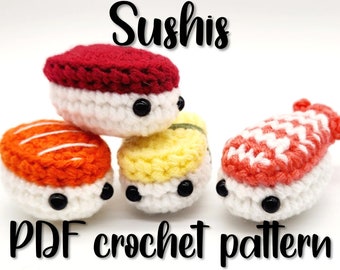 Sushi - Padrão PDF - Crochê