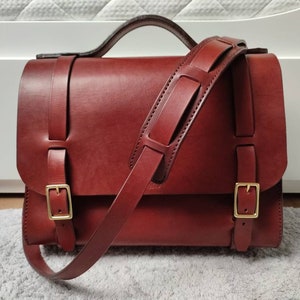 Boring No.39 leather satchel chestnut