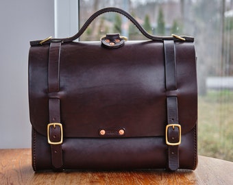 Weles No.39 II  leather satchel / bag with photo insert