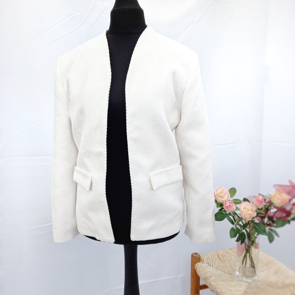 Veste blazer blanche ivoire