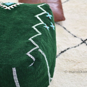 Floor Pillow, Moroccan Pouf,Red Moroccan Pouf Set,Vintage Square wool pouf,Handwoven sabra pouf