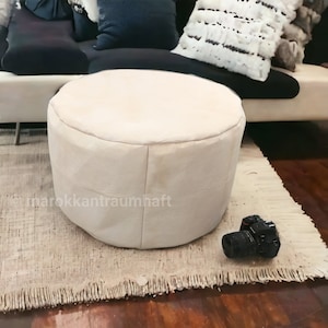 50% OFF,Amazing Round Ottoman Pouffe, Moroccan leather, Square Pouf,Moroccan square Pouf, leather Moroccan pouf. Handmade ottoman pouf ,