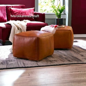 60% OFF,Set of 2 Moroccan pouf,Handcrafted with quality leather, these poufs add timeless elegance to any space.