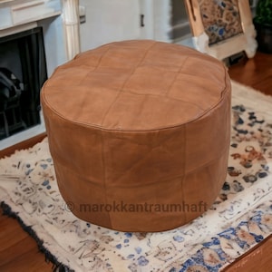 60% OFF, Amazing Round Ottoman Pouffe, Moroccan leather pouf,Square Pouf, leather pouf, Handmade ottoman pouf, pouf footstool