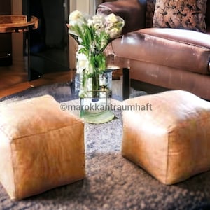 Square Pouf,60 %OFF, set of 2 Moroccan pouf, leather pouf, pouf handcrafted ,Ottoman pouf, handmade puff, moroccan pouffe.moroccan pouf,