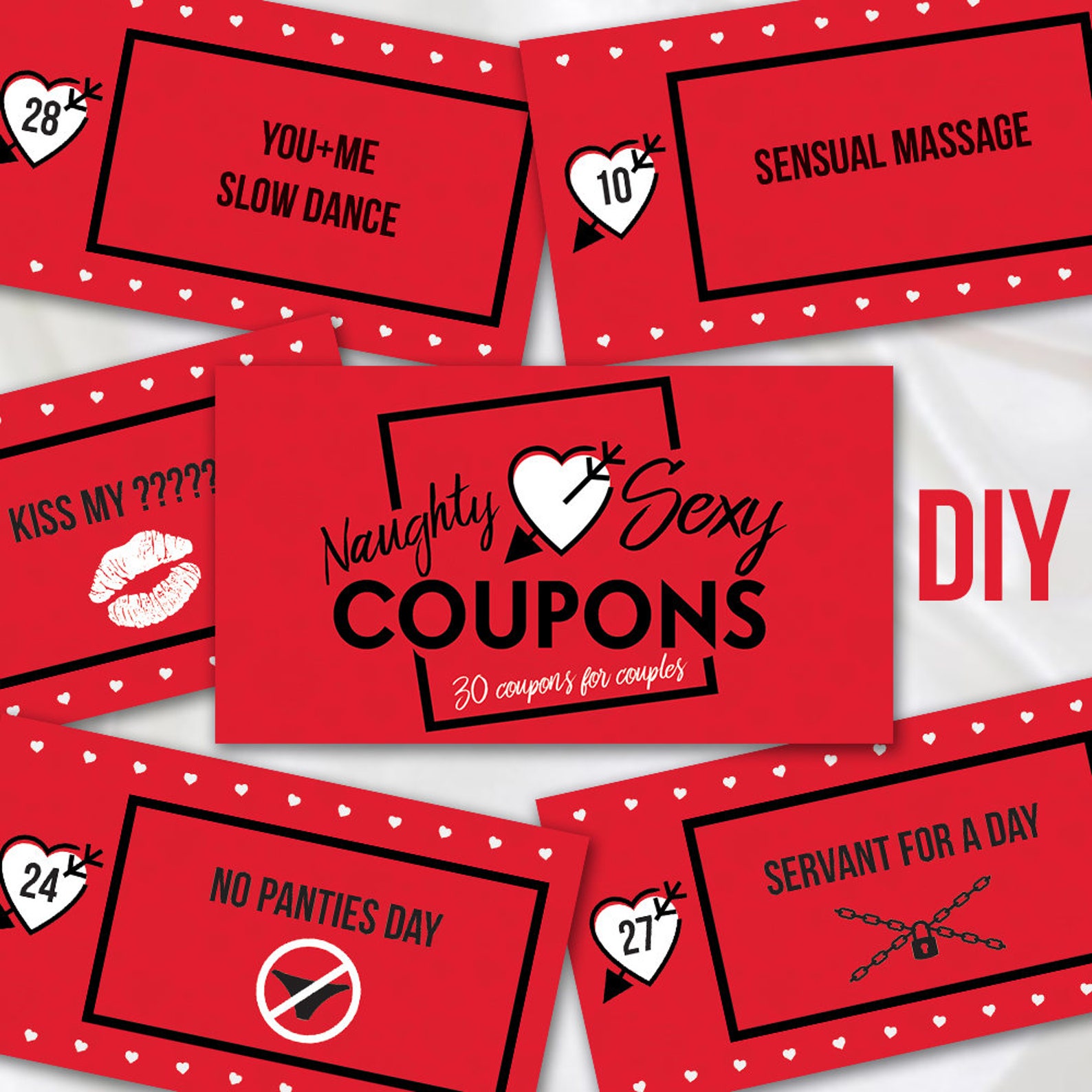 Naughty Coupon Book, Sex Coupons, gift for couple, sexy coupon book, instan...