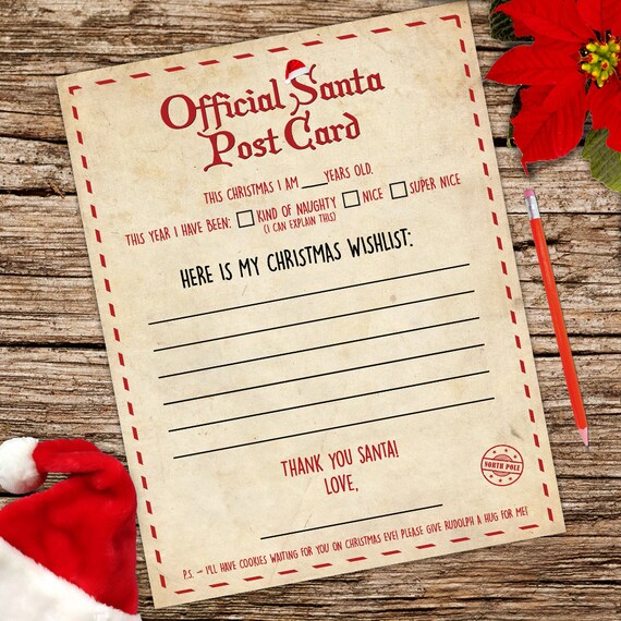 Pin on Christmas Santa letter template, Santa wish list, Dear santa letter