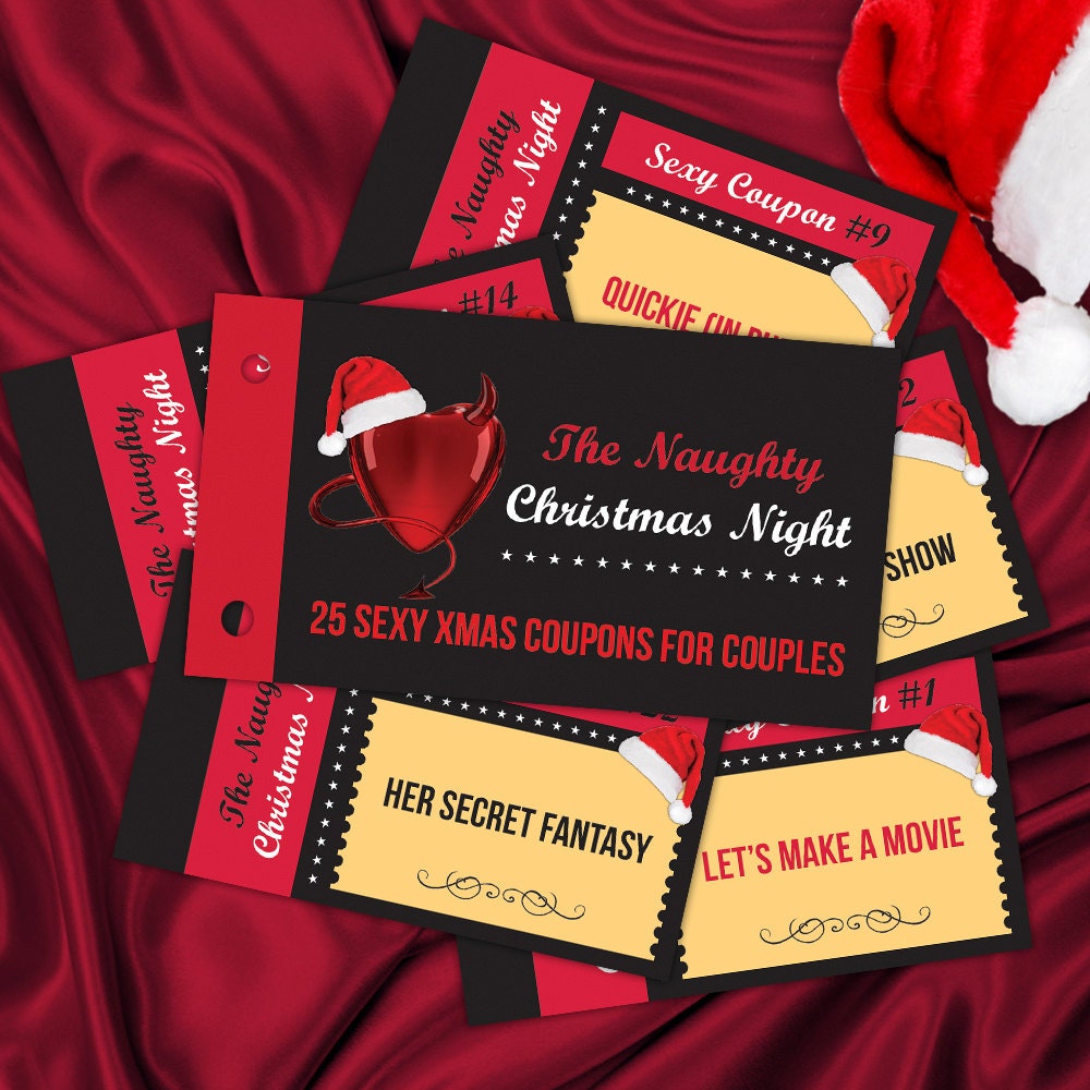 The Naughty Christmas Night Coupons printable woman men gift / | Etsy