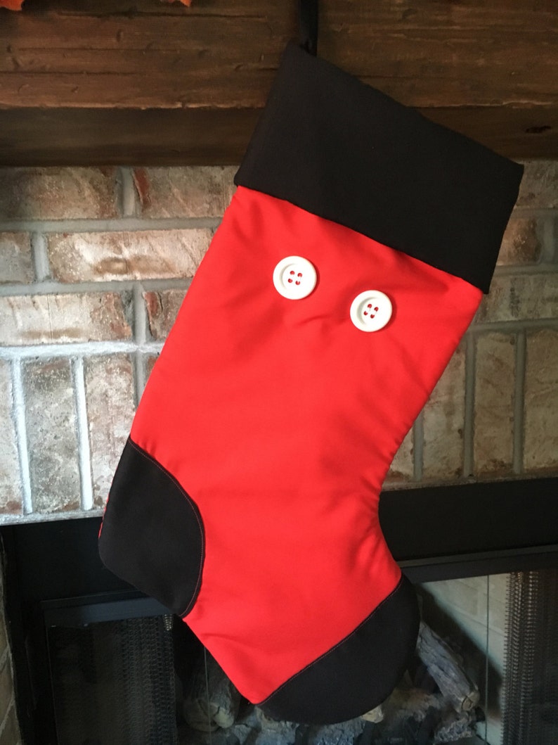 Disney Inspired Mickey Mouse Christmas Stocking Handmade Custom
