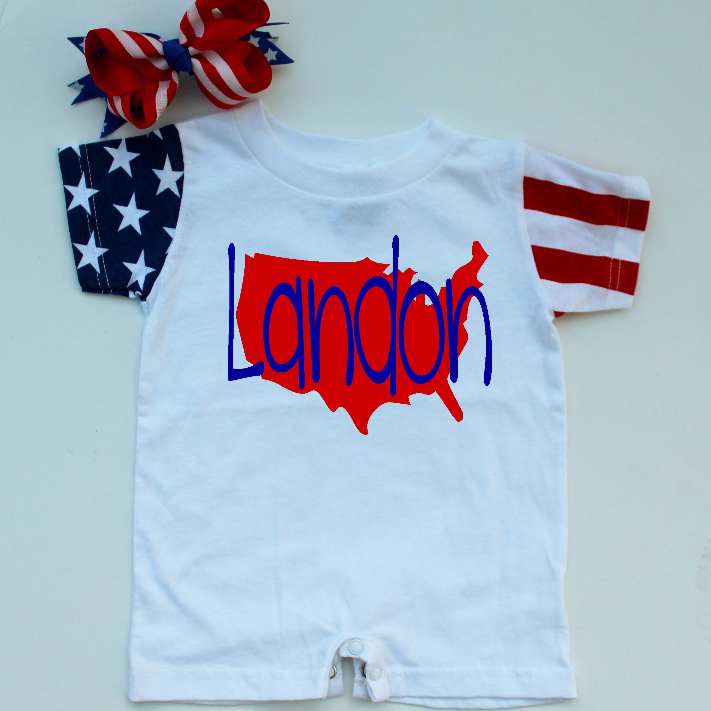 baby boy fourth of july romper