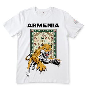 Armenian Alphabet White T-Shirts